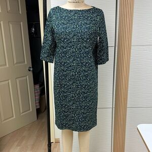 Elegant Green Floral Dress